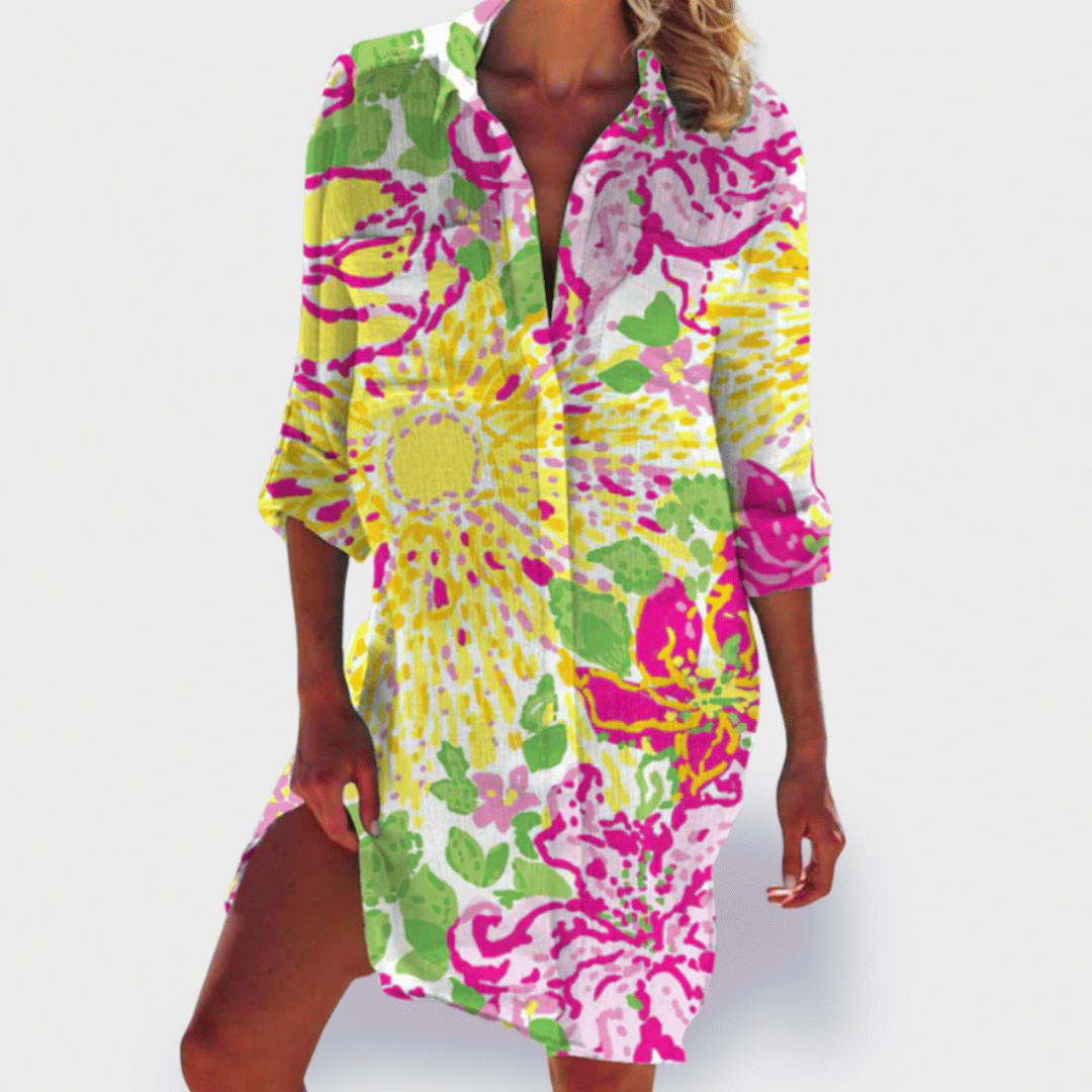 BRIGITTE | Colourful Lightweight Summer Dress