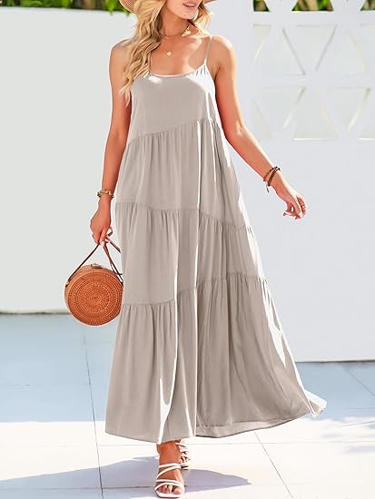 Aria | Flowy Tiered Summer Maxi Dress
