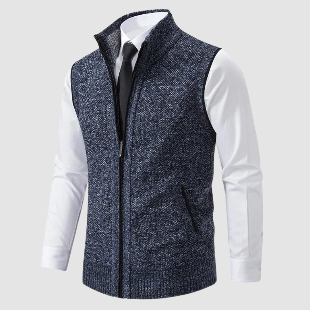 Neil | Versatile Knit Italian Zip Vest