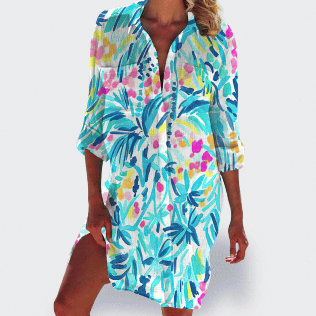 BRIGITTE | Colourful Lightweight Summer Dress
