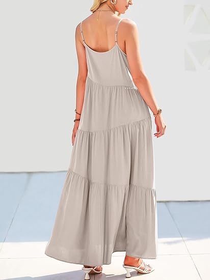 Aria | Flowy Tiered Summer Maxi Dress