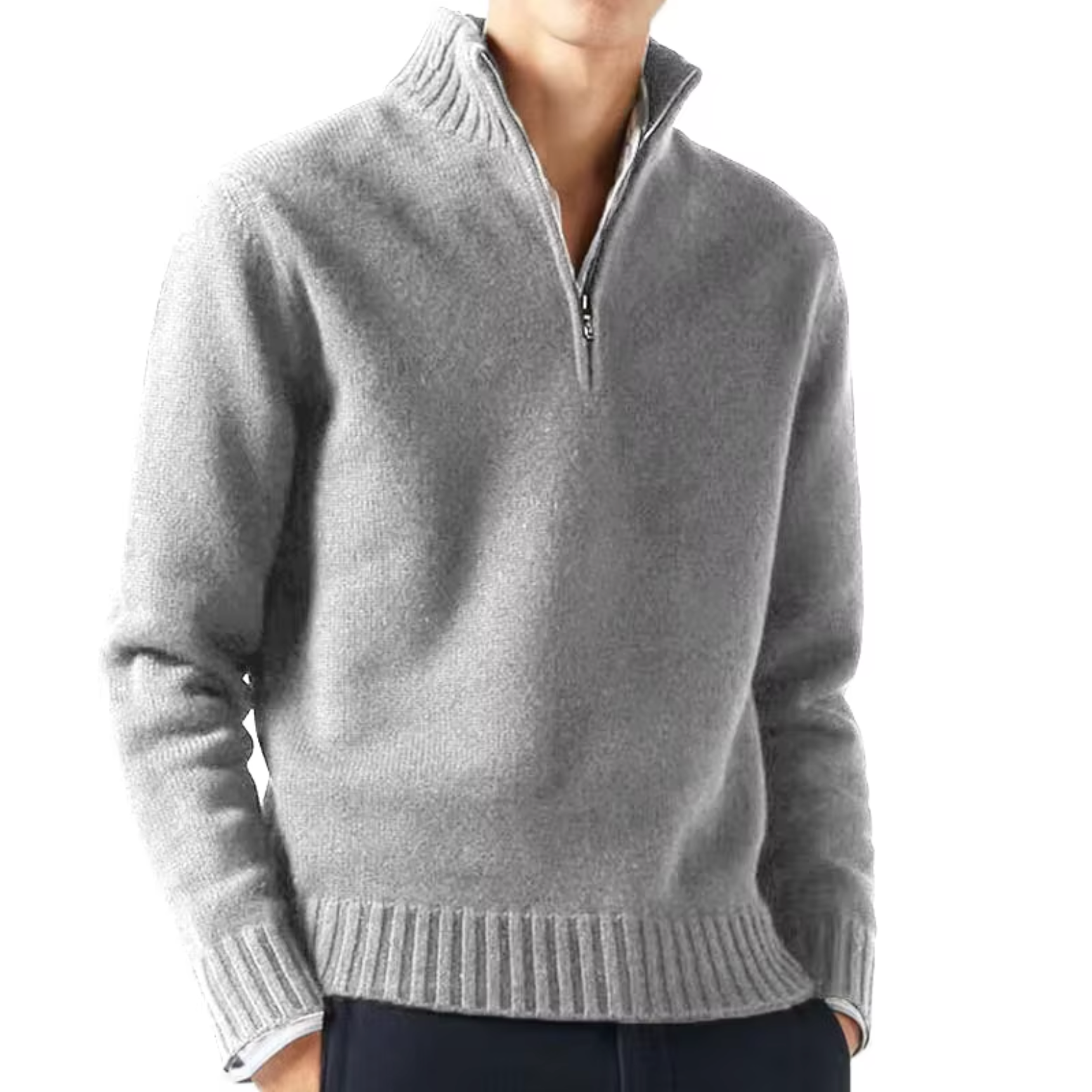 Lucio | Elegant Half Zip Sweater
