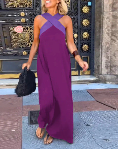 DELPHINE | Crossed Neckline Summer Dress