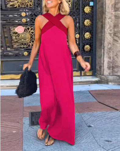 DELPHINE | Crossed Neckline Summer Dress
