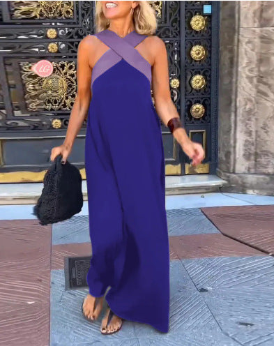 DELPHINE | Crossed Neckline Summer Dress