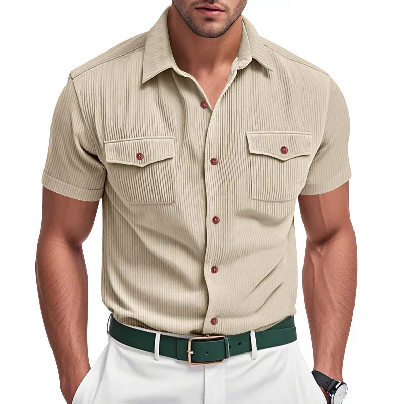 Zenon | Textured Button-Up Shirt