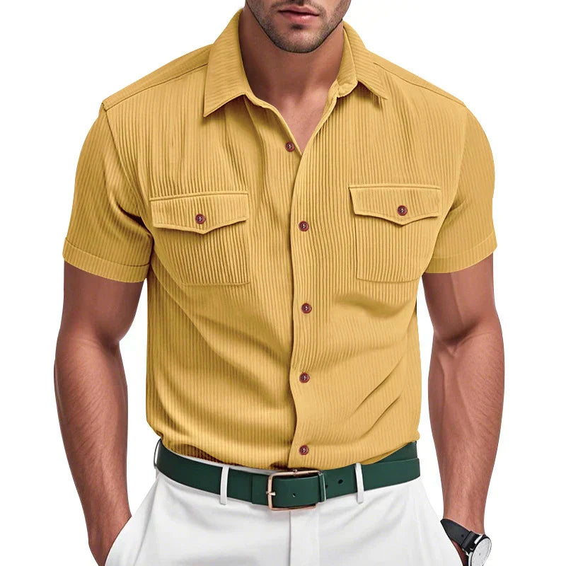 Zenon | Textured Button-Up Shirt