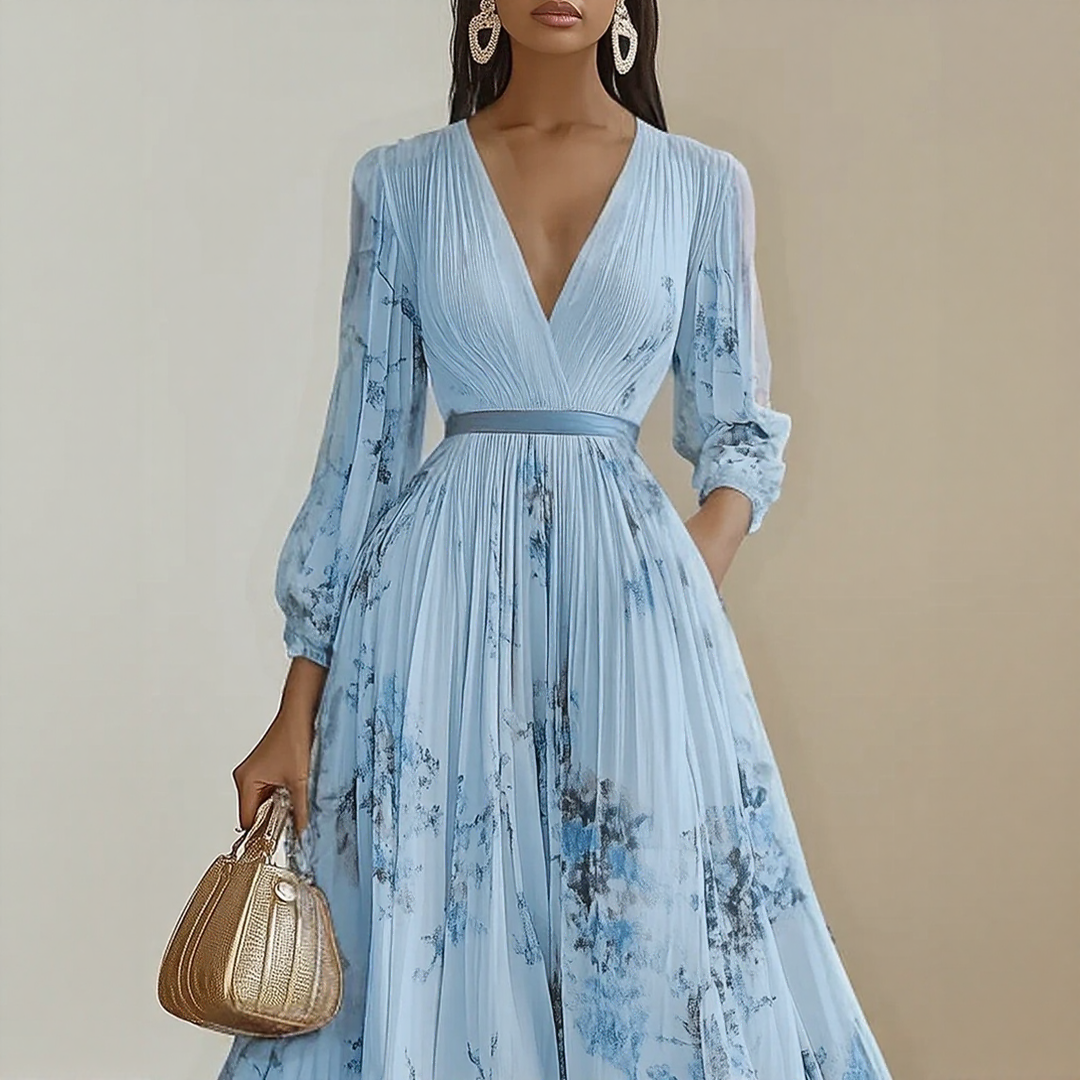 ELARA | Soft V-Neck Midi Dress