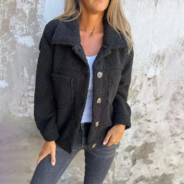Iris™ | Short wool jacket with lapels